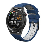 Trapezförmiges Silikon-Uhrenarmband mit dreireihiger Lochung, für Samsung Galaxy Watch 4 / Watch4 Classic, Samsung Galaxy Watch 42 mm, Samsung Galaxy Watch 46 mm, Samsung Galaxy Watch Active