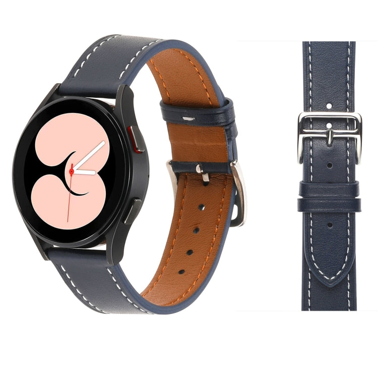 Armband aus schlichtem Ledergewebe, für Samsung Galaxy Watch4 40mm / 44mm