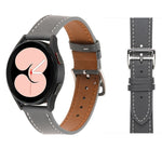 Armband aus schlichtem Ledergewebe, für Samsung Galaxy Watch4 40mm / 44mm
