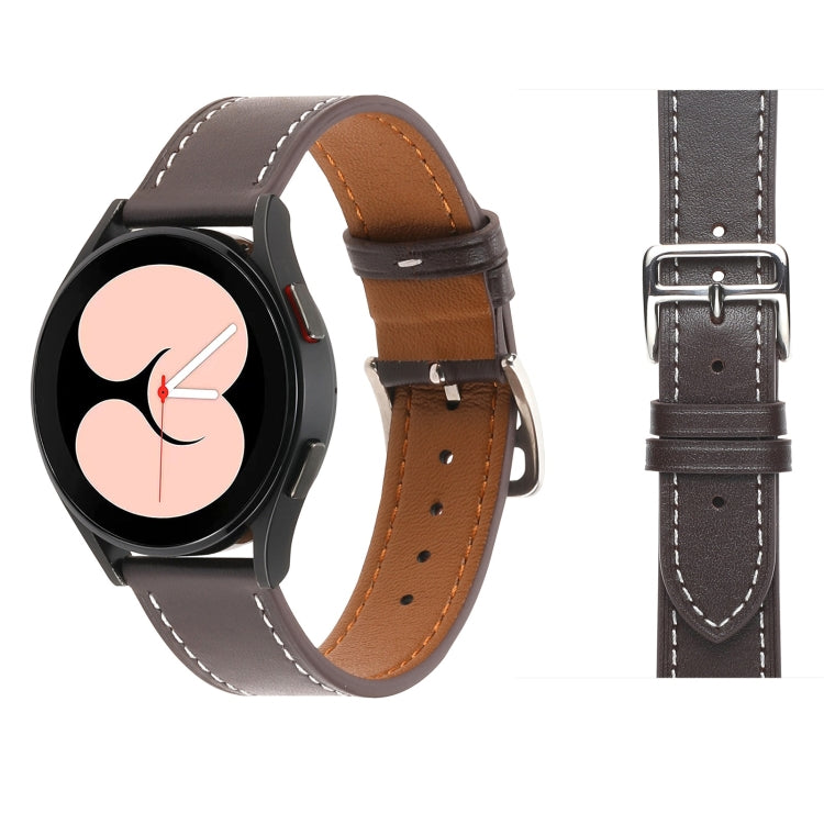 Armband aus schlichtem Ledergewebe, für Samsung Galaxy Watch4 40mm / 44mm