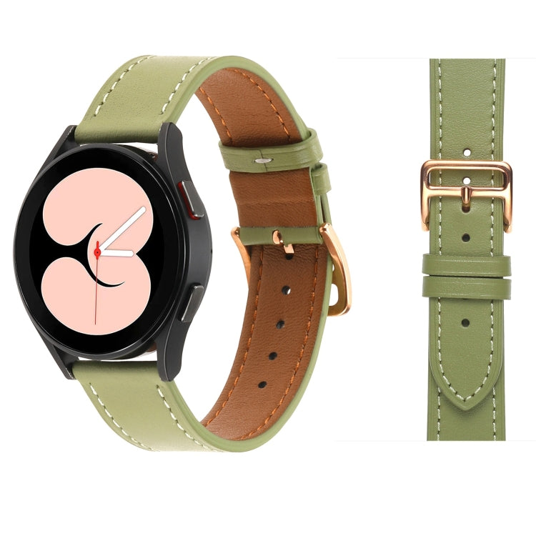 Armband aus schlichtem Ledergewebe, für Samsung Galaxy Watch4 40mm / 44mm