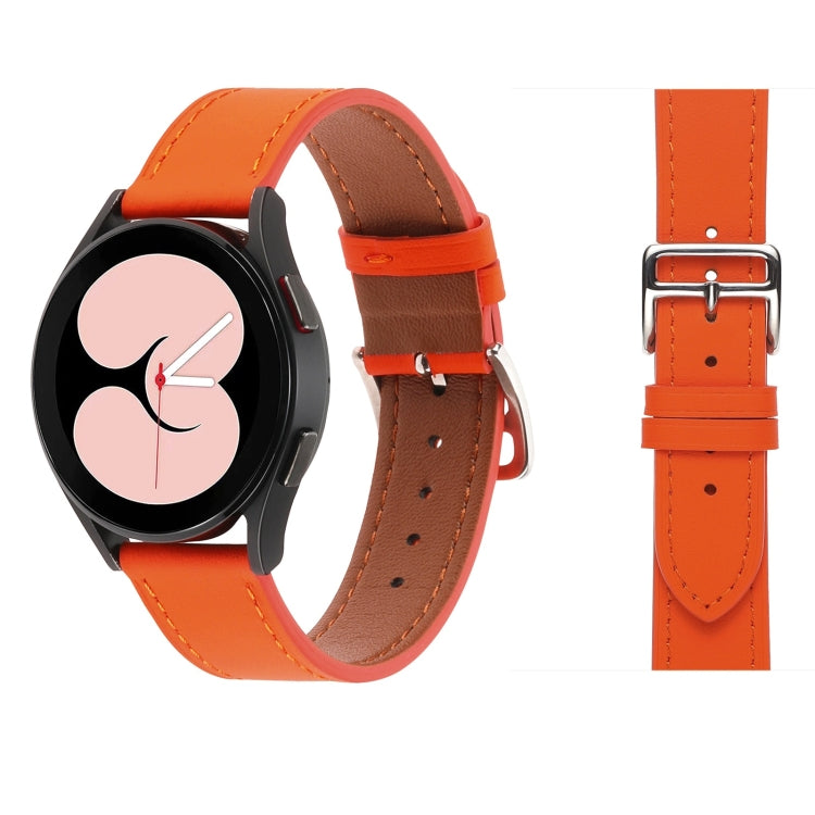 Armband aus schlichtem Ledergewebe, für Samsung Galaxy Watch4 40mm / 44mm