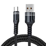 6A Geflochtenes USB Ladekabel, Kabellänge: 1m, USB-C / Type-C, Micro USB, 8 Pin