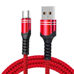 6A Geflochtenes USB Ladekabel, Kabellänge: 1m, USB-C / Type-C, Micro USB, 8 Pin