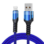 6A Geflochtenes USB Ladekabel, Kabellänge: 1m, USB-C / Type-C, Micro USB, 8 Pin