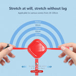 3 in 1 USB zu 8Pin + Micro USB + USB-C / Type-C Teleskop-Ladekabel mit Handyhalter