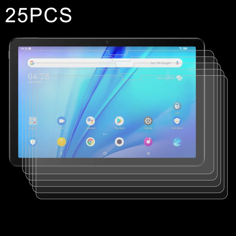 25 Stk. 9H 2.5D explosionsgeschützte gehärtete Tablet-Glasfolie für TCL Tab 10s / Enjoy 2 / T10 / T10S / Honor X8 / Honor 8 Lite / Lenovo K10C X6E6F / Teclast P30T, für TCL Tab 10s / Enjoy 2 / T10 / T10S / Honor X8 / Honor 8 Lite (25 Stk.)