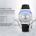 YAZOLE 513 Lederarmband Kalender Wasserdichte Quarzuhr