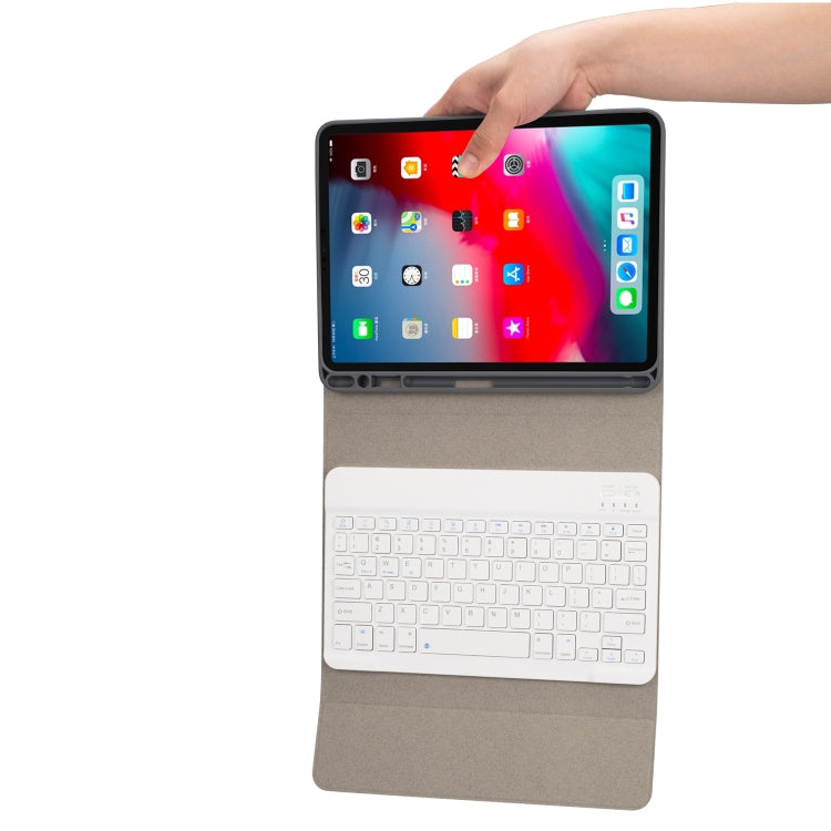 Stoffstruktur Abnehmbare magnetische Bluetooth-Tastatur Horizontale Klapp-Lederhülle für iPad Pro 11 2020 / 2018 mit Halter & Stifthalter, RK11, RK11D Hintergrundbeleuchtung