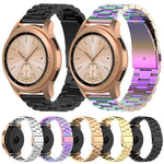 46 mm langes dreireihiges Edelstahl-Uhrenarmband für Galaxy Watch