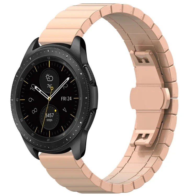 46 mm Edelstahlarmband mit Faltschließe, für Galaxy Watch