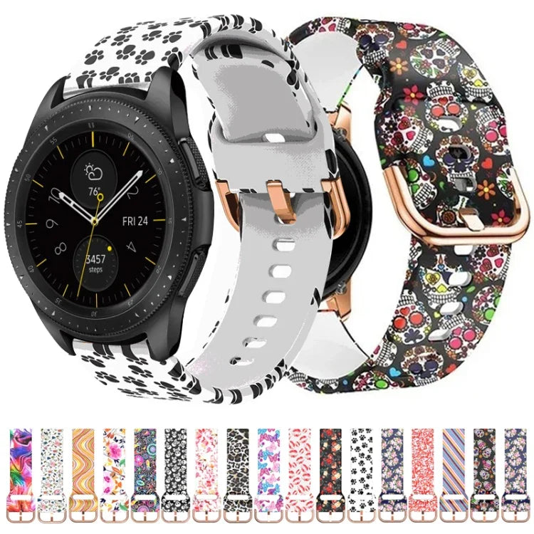 46 mm Silikonarmband mit Aufdruck, für Galaxy Watch