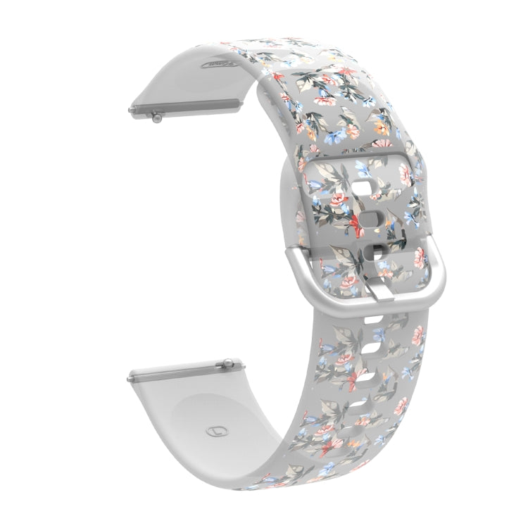 Transparentes, bedrucktes TPU-Silikon-Uhrenarmband, für Samsung Galaxy Watch4 (20 mm) und Huawei Watch GT 3 Pro (22 mm)