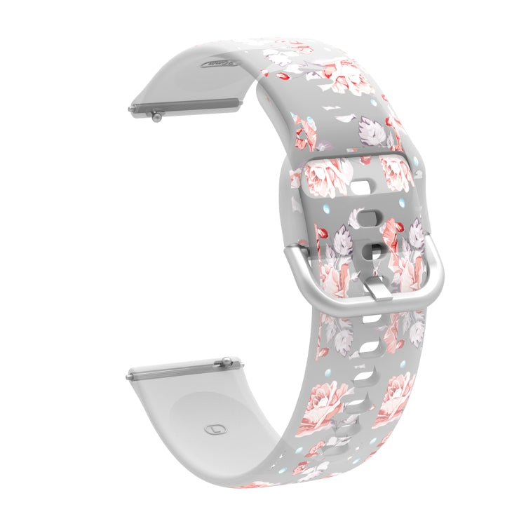 Transparentes, bedrucktes TPU-Silikon-Uhrenarmband, für Samsung Galaxy Watch4 (20 mm) und Huawei Watch GT 3 Pro (22 mm)