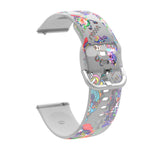 Transparentes, bedrucktes TPU-Silikon-Uhrenarmband, für Samsung Galaxy Watch4 (20 mm) und Huawei Watch GT 3 Pro (22 mm)