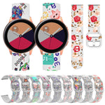 Transparentes, bedrucktes TPU-Silikon-Uhrenarmband, für Samsung Galaxy Watch4 (20 mm) und Huawei Watch GT 3 Pro (22 mm)