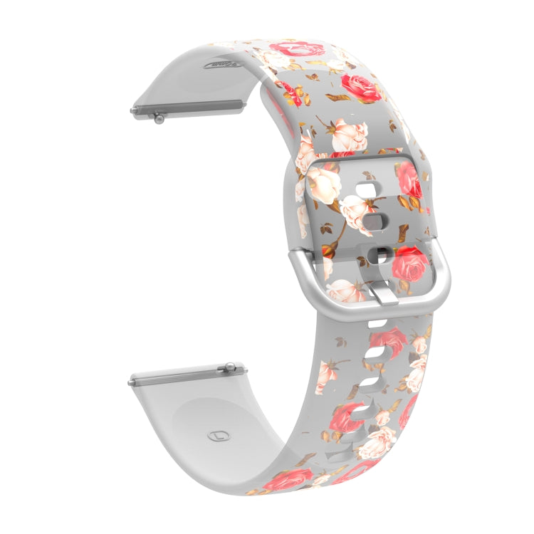 Transparentes, bedrucktes TPU-Silikon-Uhrenarmband, für Samsung Galaxy Watch4 (20 mm) und Huawei Watch GT 3 Pro (22 mm)