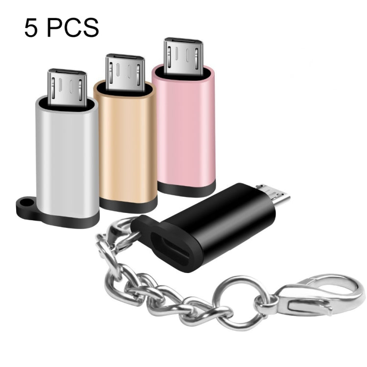 5 St. USB-C / Typ-C Buchse auf Micro USB Stecker Adapter Zufällige Farblieferung, USB-C / Typ-C Buchse