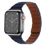Starkes magnetisches Lederarmband für Apple Watch Series 7 (41 mm), 6, SE, 5 und 4 (40 mm), 3, 2 und 1 (38 mm) und 7 (45 mm), 6, SE, 5 und 4 (44 mm) sowie 3, 2 und 1 (42 mm).