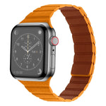 Starkes magnetisches Lederarmband für Apple Watch Series 7 (41 mm), 6, SE, 5 und 4 (40 mm), 3, 2 und 1 (38 mm) und 7 (45 mm), 6, SE, 5 und 4 (44 mm) sowie 3, 2 und 1 (42 mm).