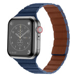 Starkes magnetisches Lederarmband für Apple Watch Series 7 (41 mm), 6, SE, 5 und 4 (40 mm), 3, 2 und 1 (38 mm) und 7 (45 mm), 6, SE, 5 und 4 (44 mm) sowie 3, 2 und 1 (42 mm).