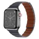 Starkes magnetisches Lederarmband für Apple Watch Series 7 (41 mm), 6, SE, 5 und 4 (40 mm), 3, 2 und 1 (38 mm) und 7 (45 mm), 6, SE, 5 und 4 (44 mm) sowie 3, 2 und 1 (42 mm).