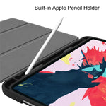 Custer Pattern TPU Smart Tablet Holster with Sleep Function & Tri-Fold Bracket & Pen Slot, For iPad Pro 11 inch 2020