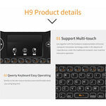 H9 2,4 GHz Mini-Funk-Air-Mouse mit QWERTZ-Tastatur, weißer Hintergrundbeleuchtung und Touchpad für PC und Fernseher
