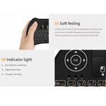 H9 2,4 GHz Mini-Funk-Air-Mouse mit QWERTZ-Tastatur, weißer Hintergrundbeleuchtung und Touchpad für PC und Fernseher