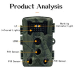 PR1000 2-Zoll-LCD-Bildschirm Infrarot-Nachtsicht-Bewegungserkennung Wildtier-Jagdkamera, PR1000