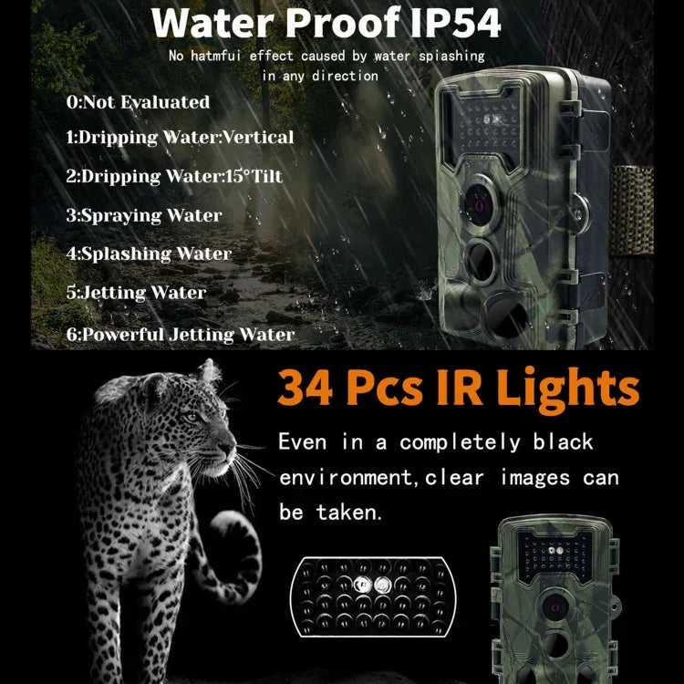 PR1000 2-Zoll-LCD-Bildschirm Infrarot-Nachtsicht-Bewegungserkennung Wildtier-Jagdkamera, PR1000
