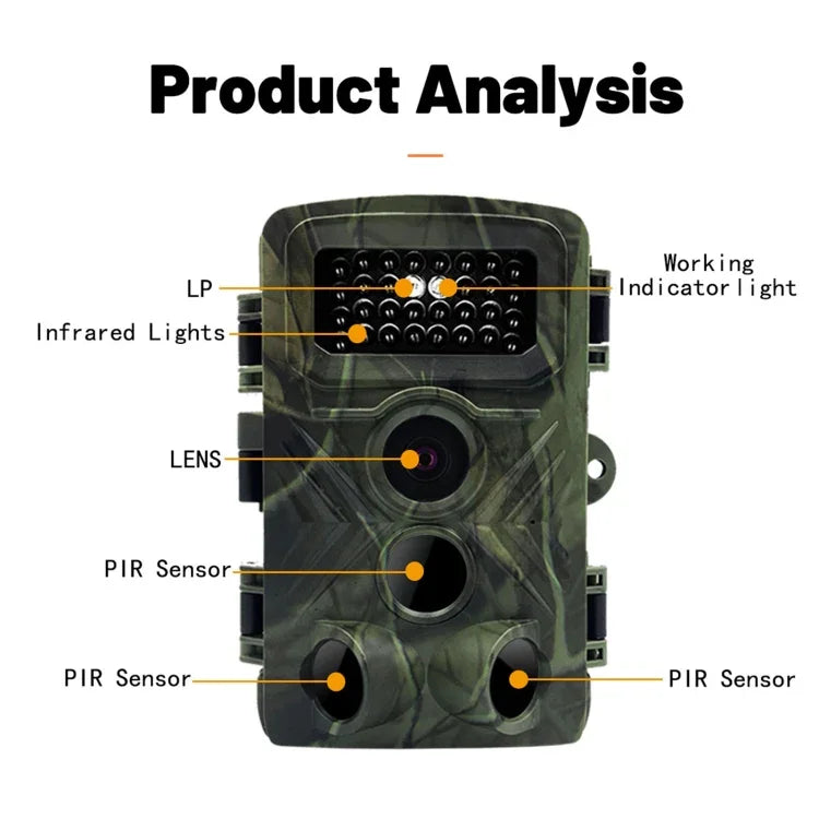 PR3000 Infrarot-Nachtsicht-Wildkamera mit 2-Zoll-LCD-Bildschirm, PR3000