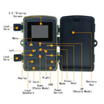 PR3000 Infrarot-Nachtsicht-Wildkamera mit 2-Zoll-LCD-Bildschirm, PR3000