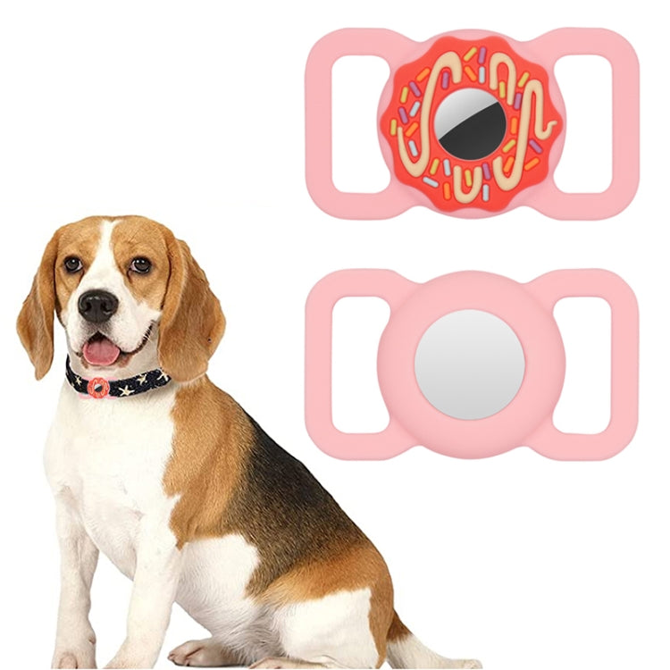 Donut Haustierhalsband kratzfeste stoßfeste Silikonhülle für AirTag 2. Gen / AirTag 1. Gen, 1, 2
