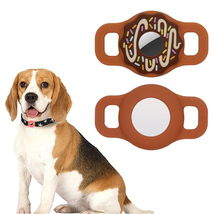 Donut Haustierhalsband kratzfeste stoßfeste Silikonhülle für AirTag 2. Gen / AirTag 1. Gen, 1, 2