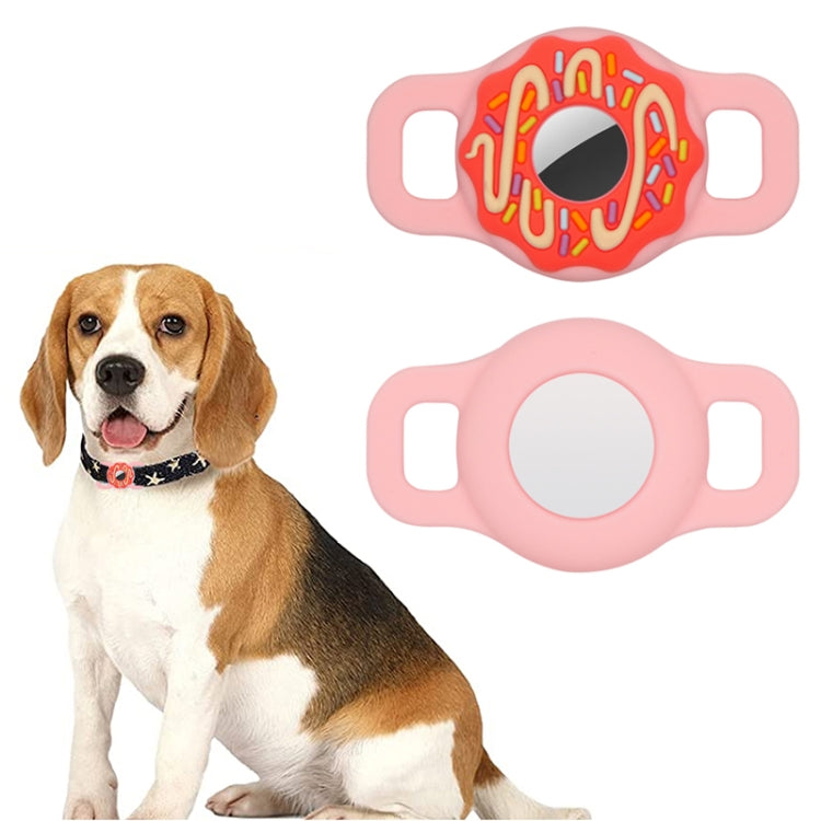 Donut Haustierhalsband kratzfeste stoßfeste Silikonhülle für AirTag 2. Gen / AirTag 1. Gen, 1, 2