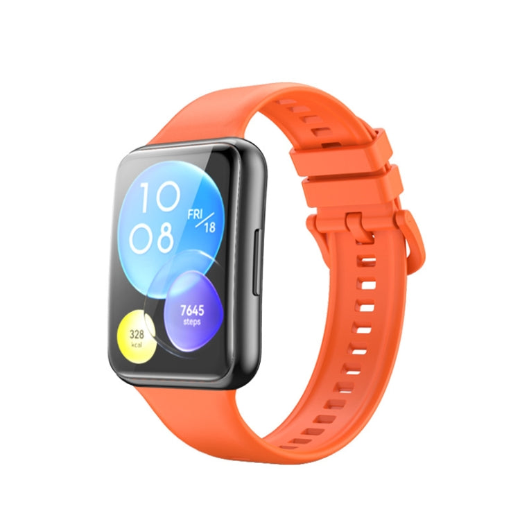 Solid Color Silicone Watch Band, For Huawei Watch Fit 2