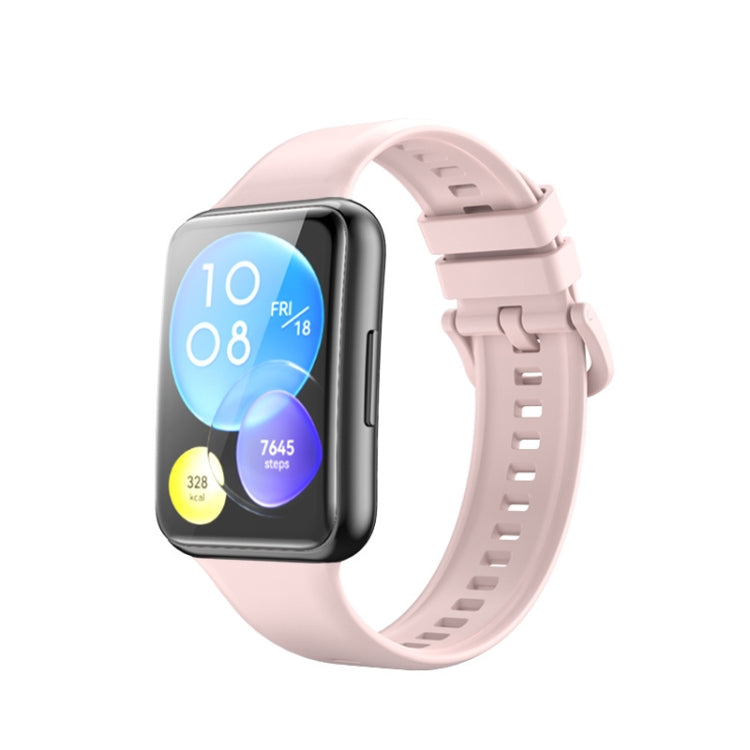 Solid Color Silicone Watch Band, For Huawei Watch Fit 2