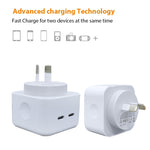 SDC-40W Dual PD USB-C / Type-C Ladegerät für iPhone / iPad Serie, AU Stecker