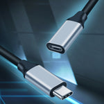 10Gbps USB-C / Type-C Stecker zu Buchse Ladungs- und Datenübertragungsverlängerungskabel, 25cm, 50cm, 1m, 2m