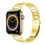 Schmale Edelstahl-Uhrenarmbänder für Apple Watch Series 7 (41 mm), 6, SE, 5, 4 (40 mm), 3, 2, 1 (38 mm) und 7 (45 mm), 6, SE, 5, 4 (44 mm) sowie 3, 2, 1 (42 mm).