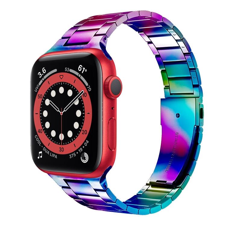Schmale Edelstahl-Uhrenarmbänder für Apple Watch Series 7 (41 mm), 6, SE, 5, 4 (40 mm), 3, 2, 1 (38 mm) und 7 (45 mm), 6, SE, 5, 4 (44 mm) sowie 3, 2, 1 (42 mm).