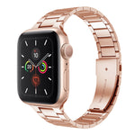 Schmale Edelstahl-Uhrenarmbänder für Apple Watch Series 7 (41 mm), 6, SE, 5, 4 (40 mm), 3, 2, 1 (38 mm) und 7 (45 mm), 6, SE, 5, 4 (44 mm) sowie 3, 2, 1 (42 mm).