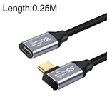 10Gbps USB-C / Type-C Buchse zu Stecker Winkel Ladungs- und Datenübertragungsverlängerungskabel, 25cm, 50cm, 1m