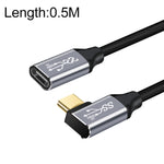10Gbps USB-C / Type-C Buchse zu Stecker Winkel Ladungs- und Datenübertragungsverlängerungskabel, 25cm, 50cm, 1m