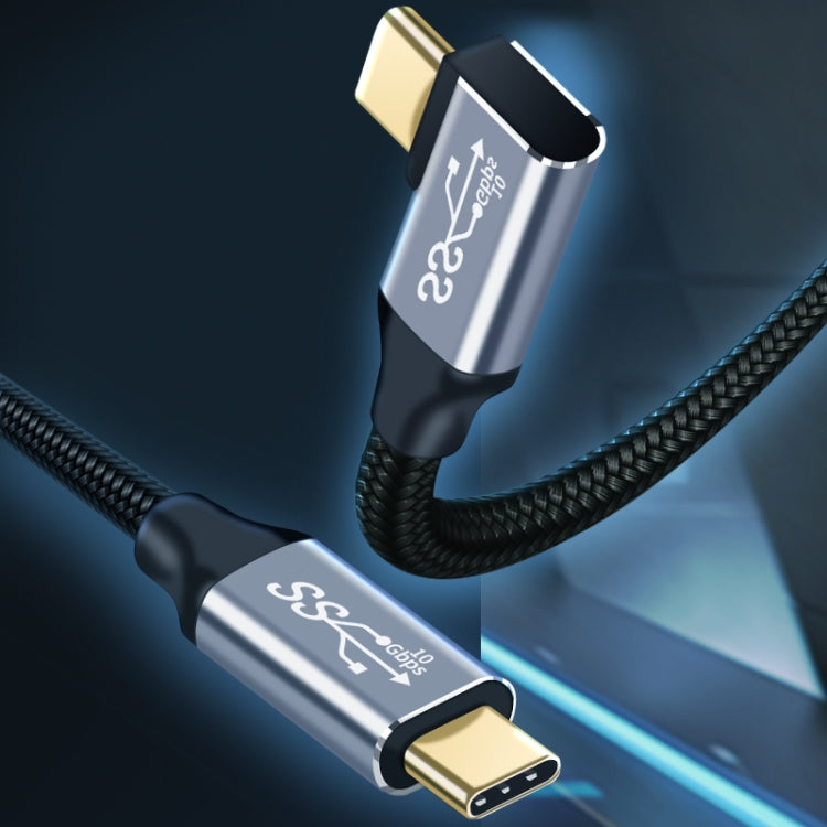 10Gbps USB-C / Type-C Stecker gerade zu Stecker Winkel Ladungs- und Datenübertragungskabel, 50cm, 1m, 1.5m, 2m, 3m