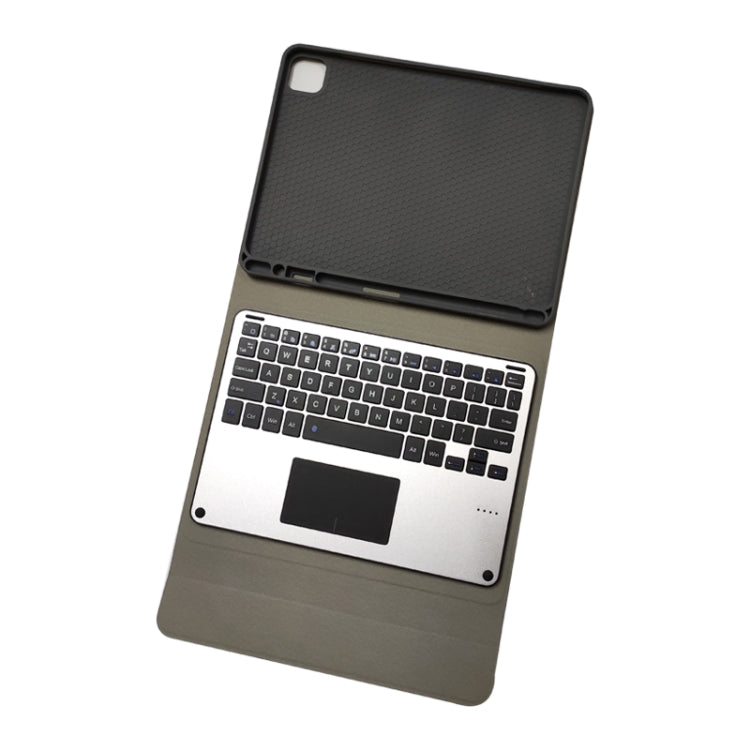 RK11L Aluminiumlegierung Touch Bluetooth-Tastatur Horizontale Klapp-Lederhülle für iPad Pro 11 2020 / 2018 mit Halter & Stifthalter