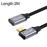 10Gbps USB-C / Type-C Buchse zu Stecker Winkel Ladungs- und Datenübertragungsverlängerungskabel, 1.5m, 2m, 3m