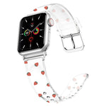 Transparentes Uhrenarmband mit quadratischer Schnalle für Apple Watch Series, 7 41mm / 6&SE&5&4 40mm / 3&2&1 38mm, 7 45mm / 6&SE&5&4 44mm / 3&2&1 42mm