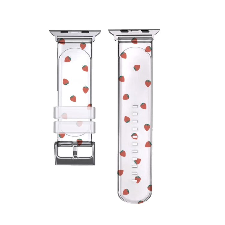 Transparentes Uhrenarmband mit quadratischer Schnalle für Apple Watch Series, 7 41mm / 6&SE&5&4 40mm / 3&2&1 38mm, 7 45mm / 6&SE&5&4 44mm / 3&2&1 42mm